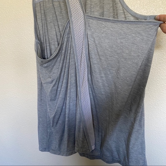 Athleta Gray Mesh Panel Racerback Tank - Picture 5 of 7